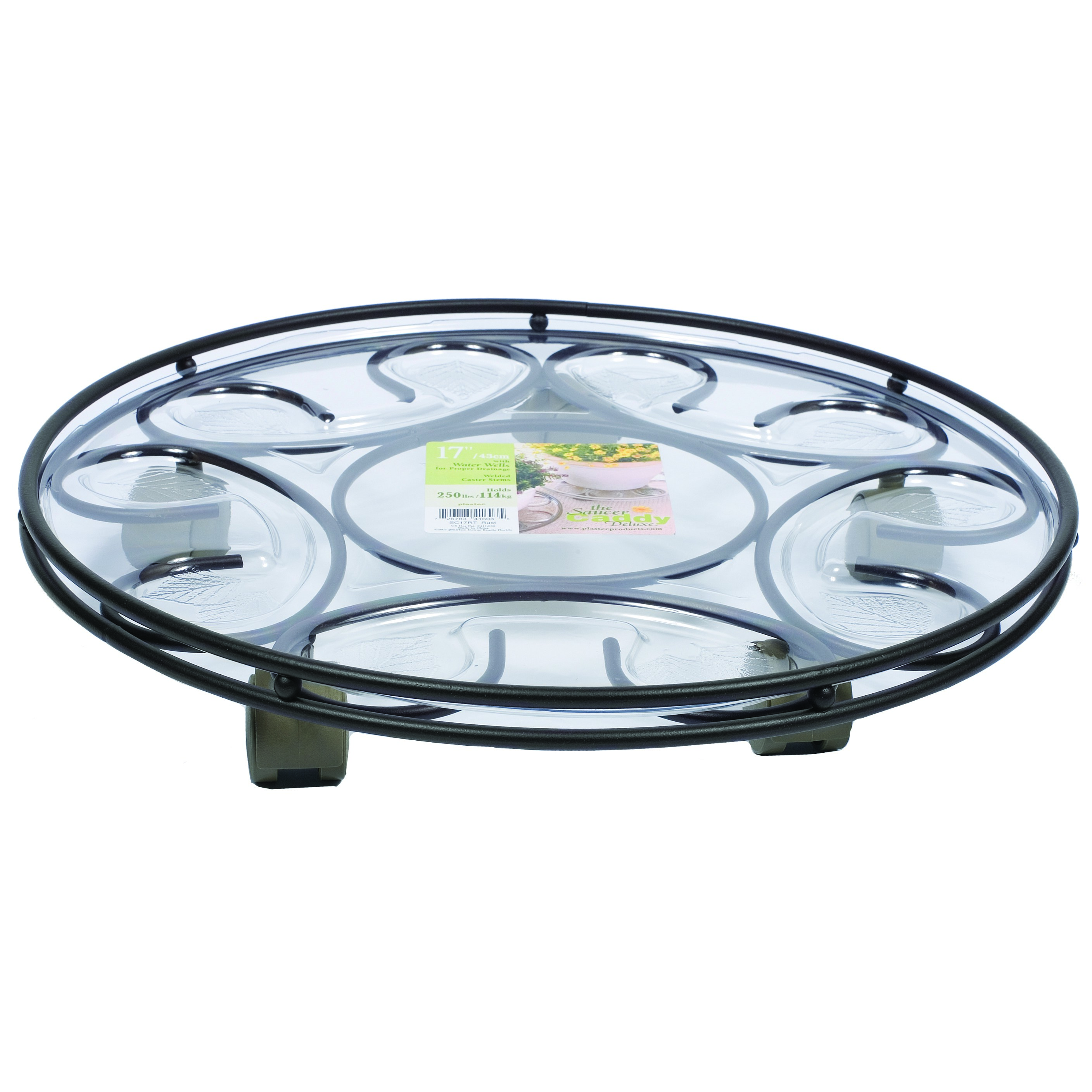Plastec 14" Saucer Caddy Deluxe Black