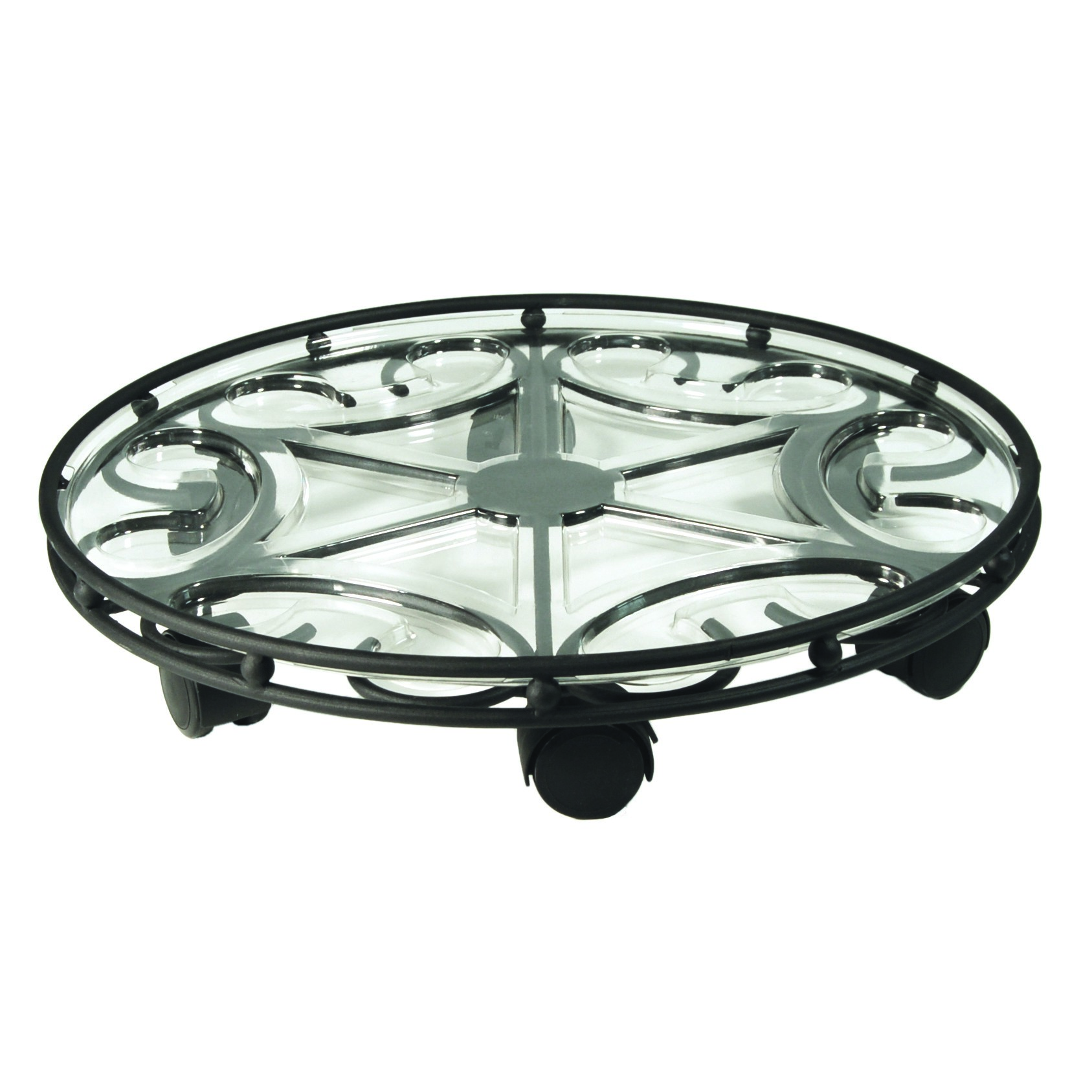 Plastec 21" Saucer Caddy Pro Black — priced per each; minimum 4; multiples of 4