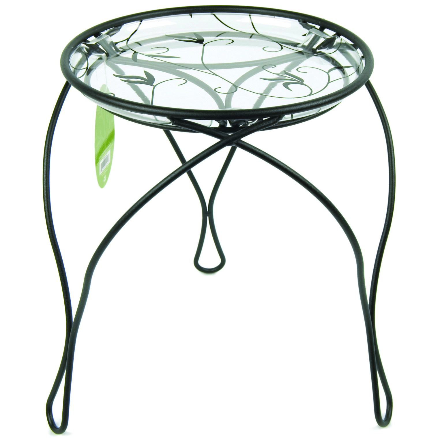 Plastec 13" Elegance Plant Stand Black — priced per each; minimum 6; multiples of 6