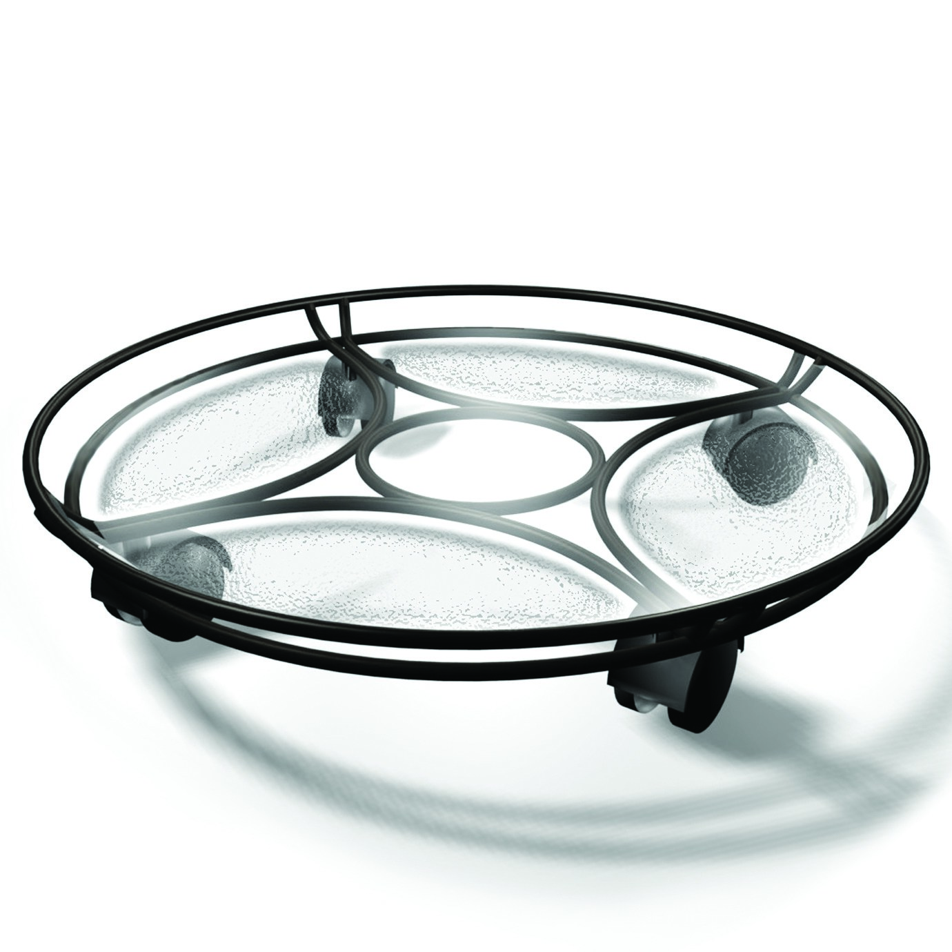 Plastec 14" Delray Saucer Caddy Black