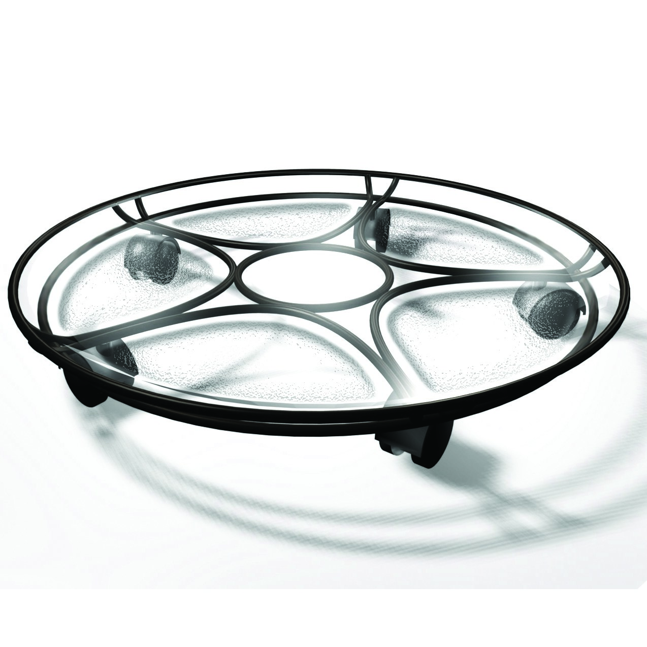Plastec 17" Delray Saucer Caddy Black