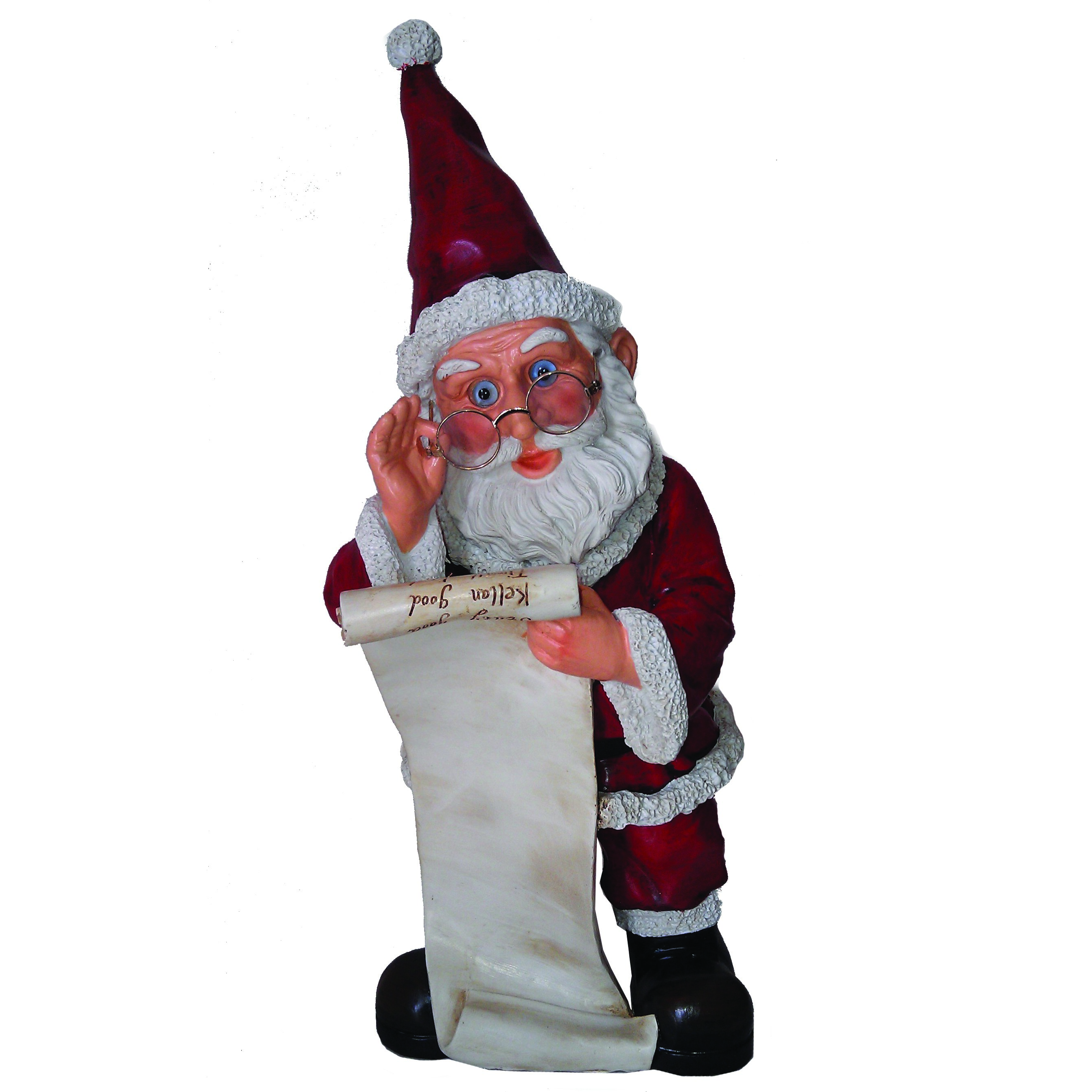MCarr Garrold Santa w/ Christmas List Resin