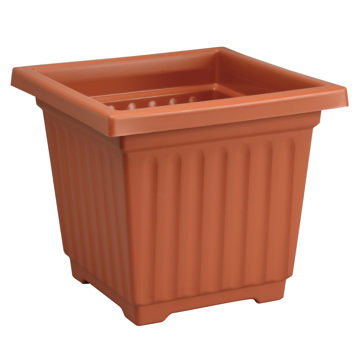DLN 15.00 Square Color Planter Clay — Case of 10