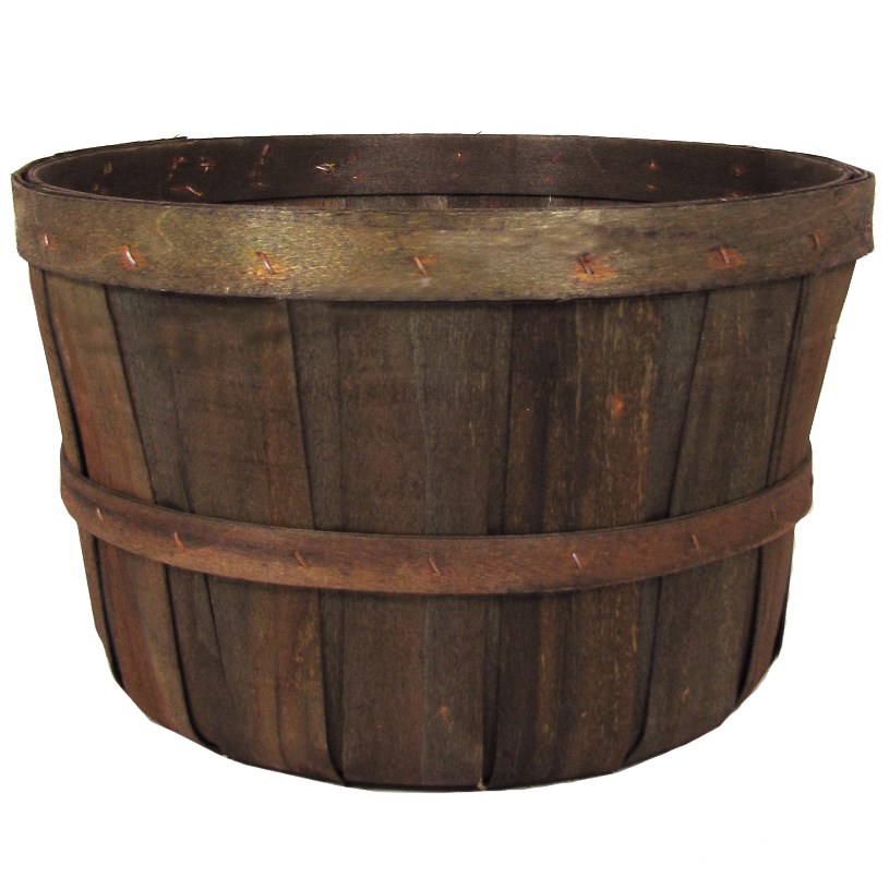 Grower Select 1 Peck Basket No Handle Brown — Case of 12