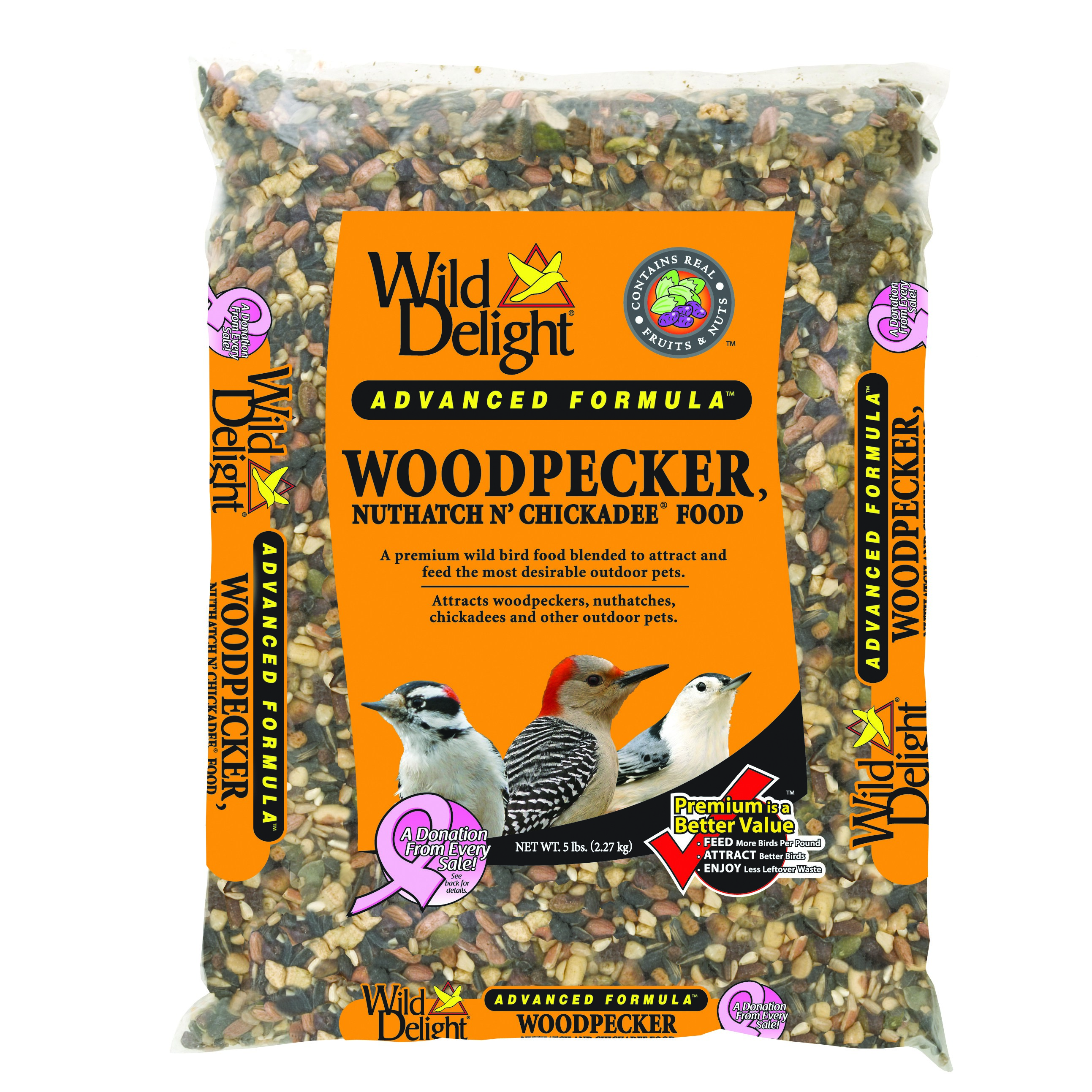 Wild Delight 5# Woodpecker Nuthatch Food MADE IN THE USA — priced per each; minimum 6; multiples of 6