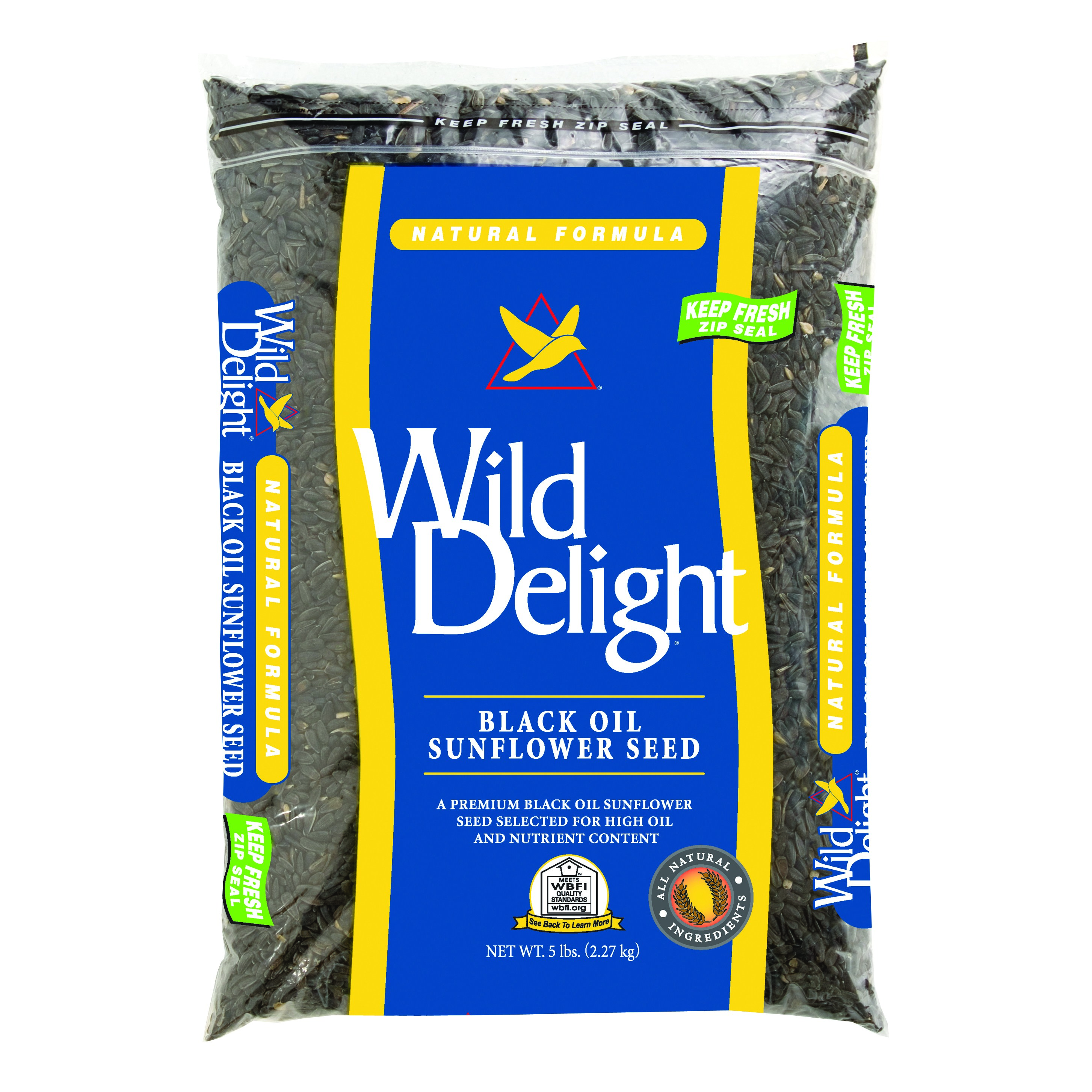 Wild Delight 5# Black Oil Sunflower Seed MADE IN THE USA — priced per each; minimum 6; multiples of 6