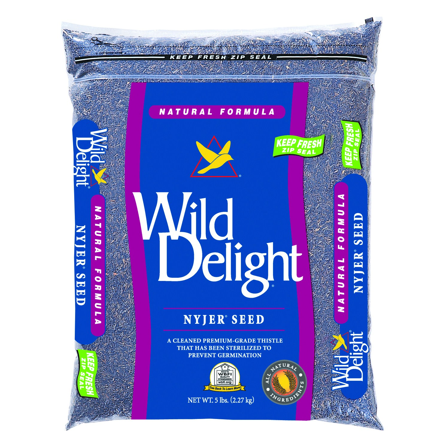 Wild Delight 5# Nyjer Seed MADE IN THE USA — priced per each; minimum 6; multiples of 6