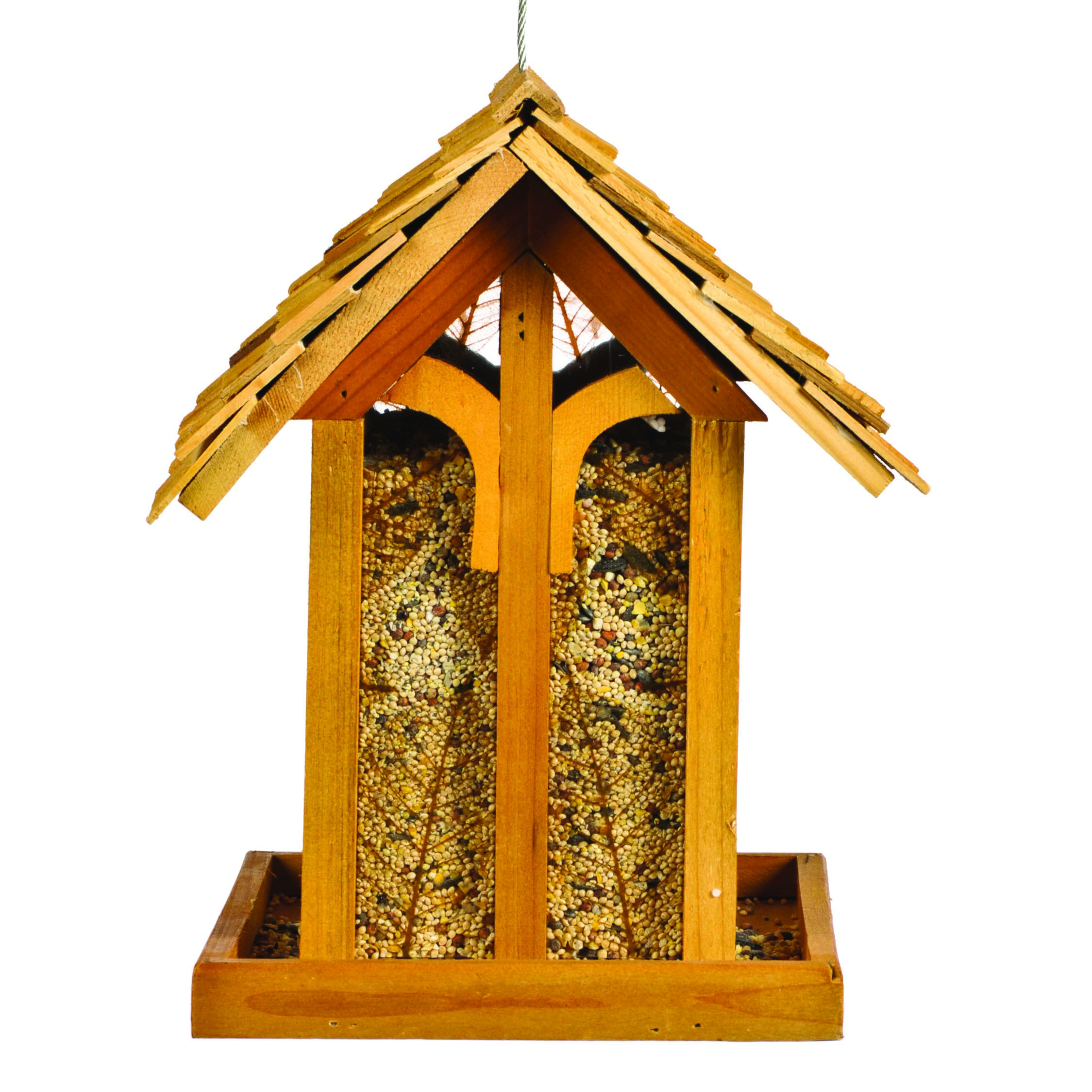 Perky Pet Wood Mountain Chapel Feeder Hang Or Post Mount — priced per each; minimum 2; multiples of 2