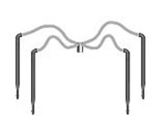 NET 18" 4-Way Flat MOD Manifold Assembly Short Angle Arrow Dripper w/ Super Flex UV White PE Tubing 25/Bag — 1 Bag