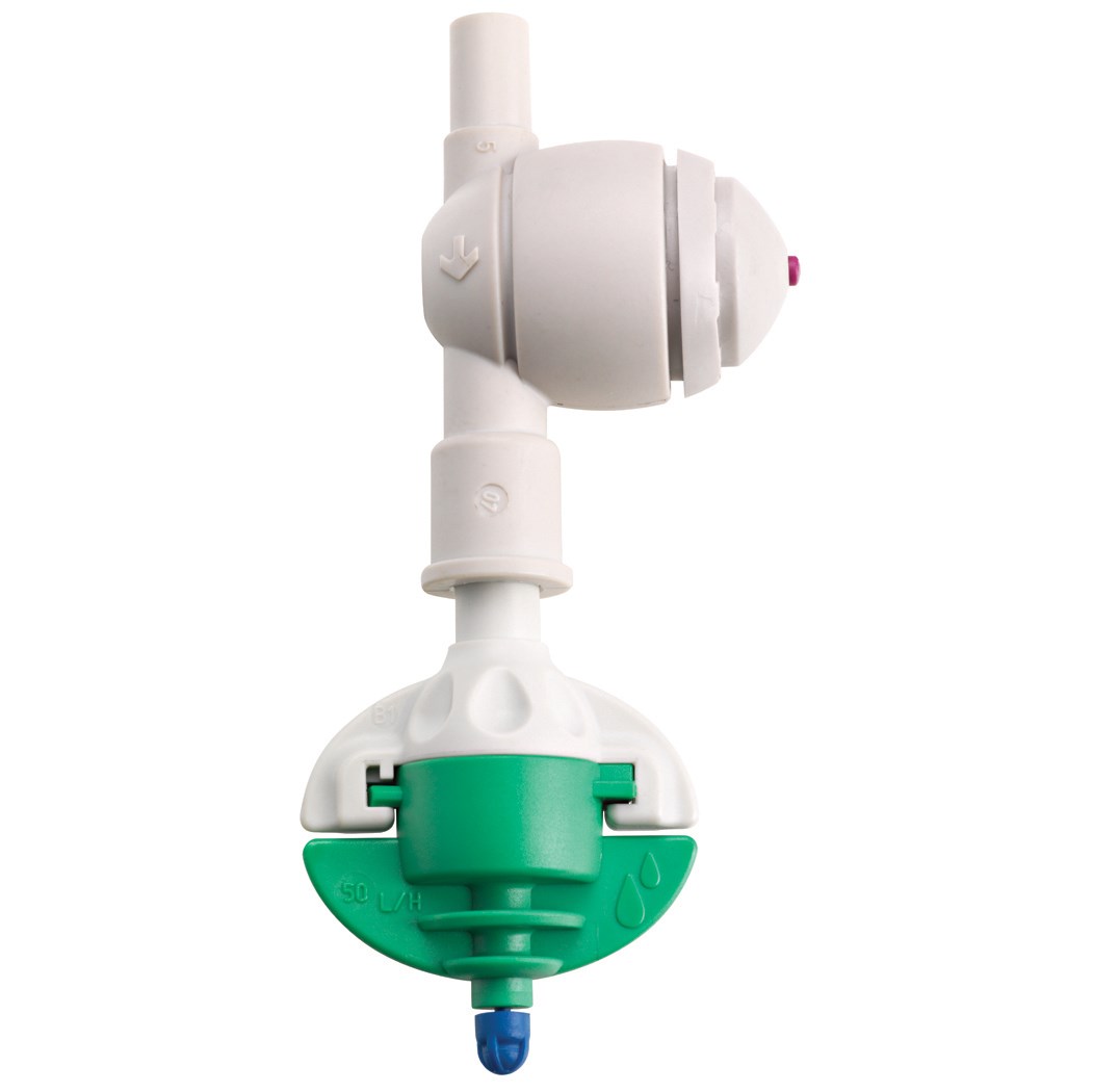 Netafim 11.7gph Green VibroNetafim Micro Sprinkler w/ LPD Anti Drain Valve 32psi 25/BG — Bag of 25