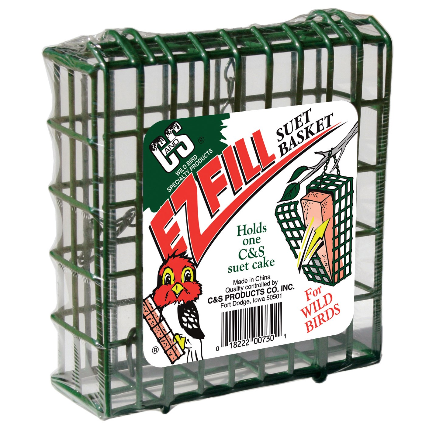 C&S EZ Fill Suet Basket Green — priced per each; minimum 8; multiples of 8