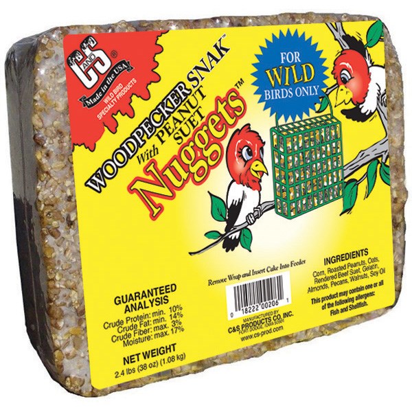 C&S 2.4# Woodpecker Snak With Suet Nuggets — priced per each; minimum 6; multiples of 6