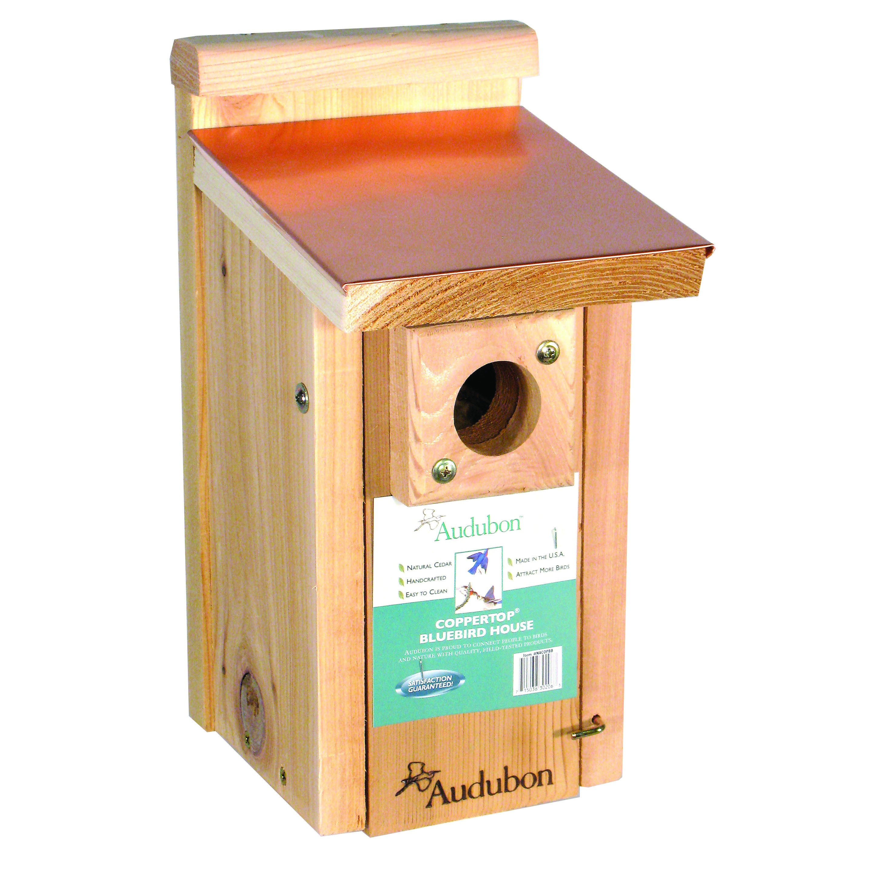 Audubon Copper Top & Cedar Bluebird House — priced per each; minimum 3; multiples of 3