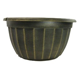 Grower Select 11.00 Serenity Hanging Basket Black / Gold With Plastic 3 Strand Hanger — Case of 72