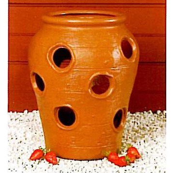 Union 14" High Strawberry Jar Terra Cotta 12-2" Holes — priced per each; minimum 8; multiples of 8