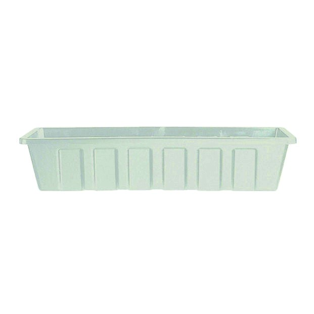 Novelty 18" Polypro Flower Box Planter White