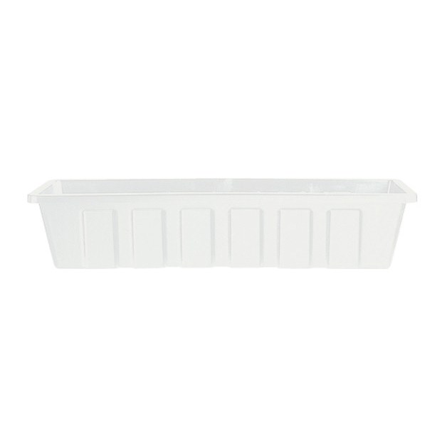 Novelty 24" Polypro Flower Box Planter White
