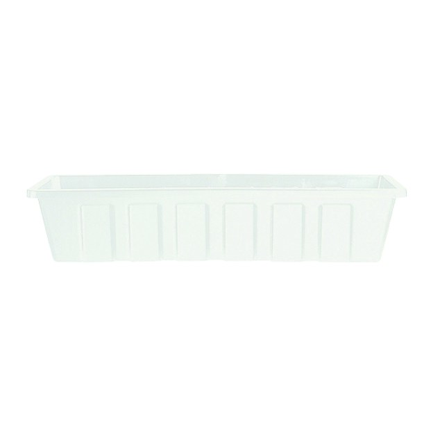 Novelty 30" Polypro Flower Box Planter White