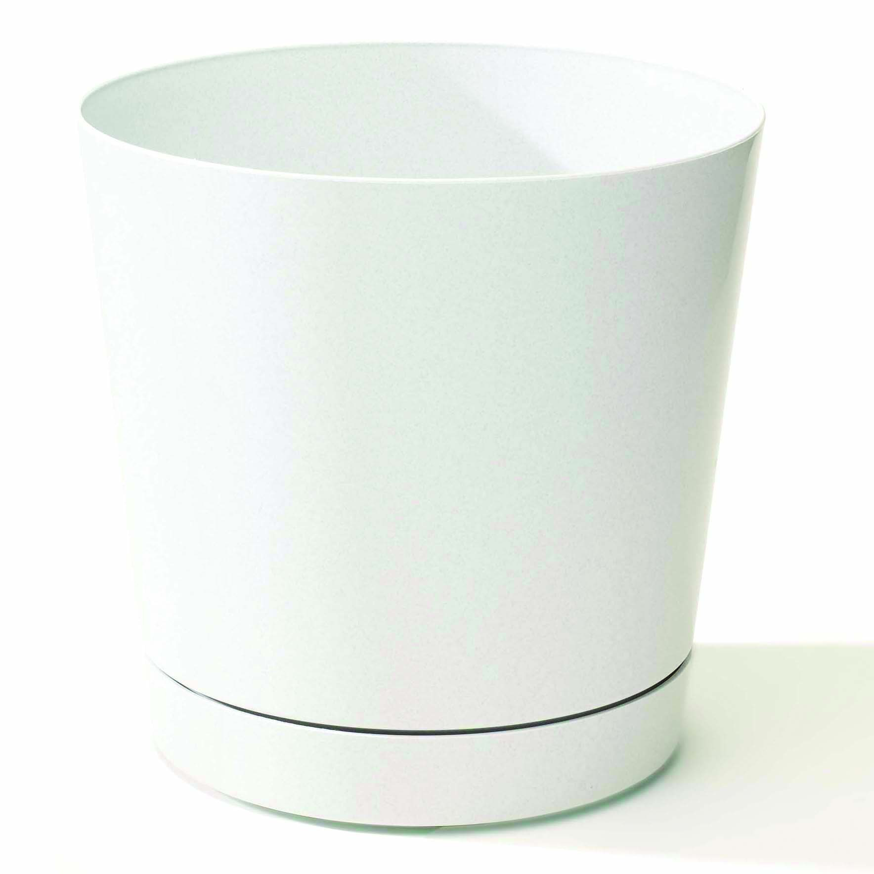 Majestic 12" Cylind Pot White Full Depth Glossy — priced per each; minimum 5; multiples of 5