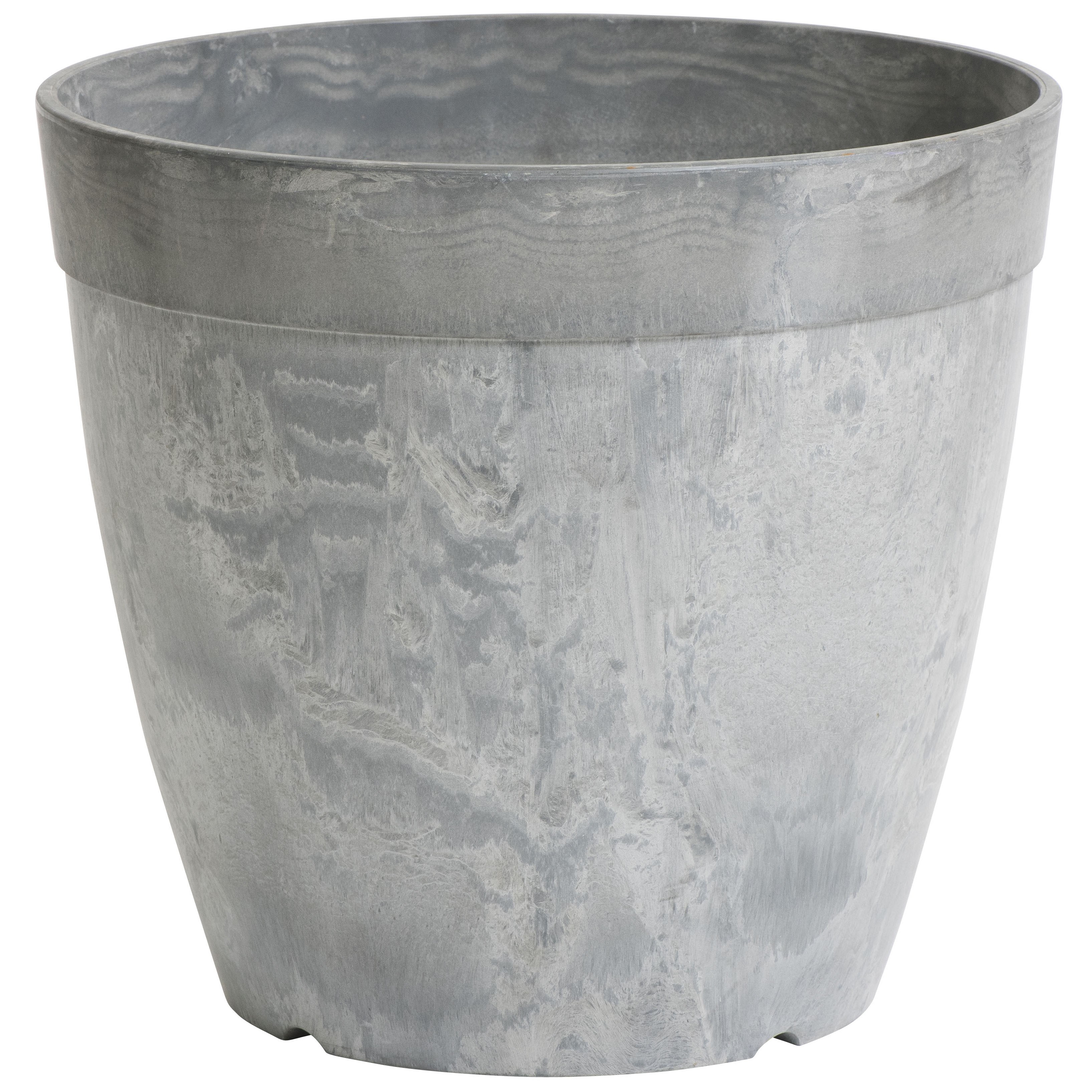 ArtStone 8" Round Dolce Planter Grey — priced per each; minimum 10; multiples of 10