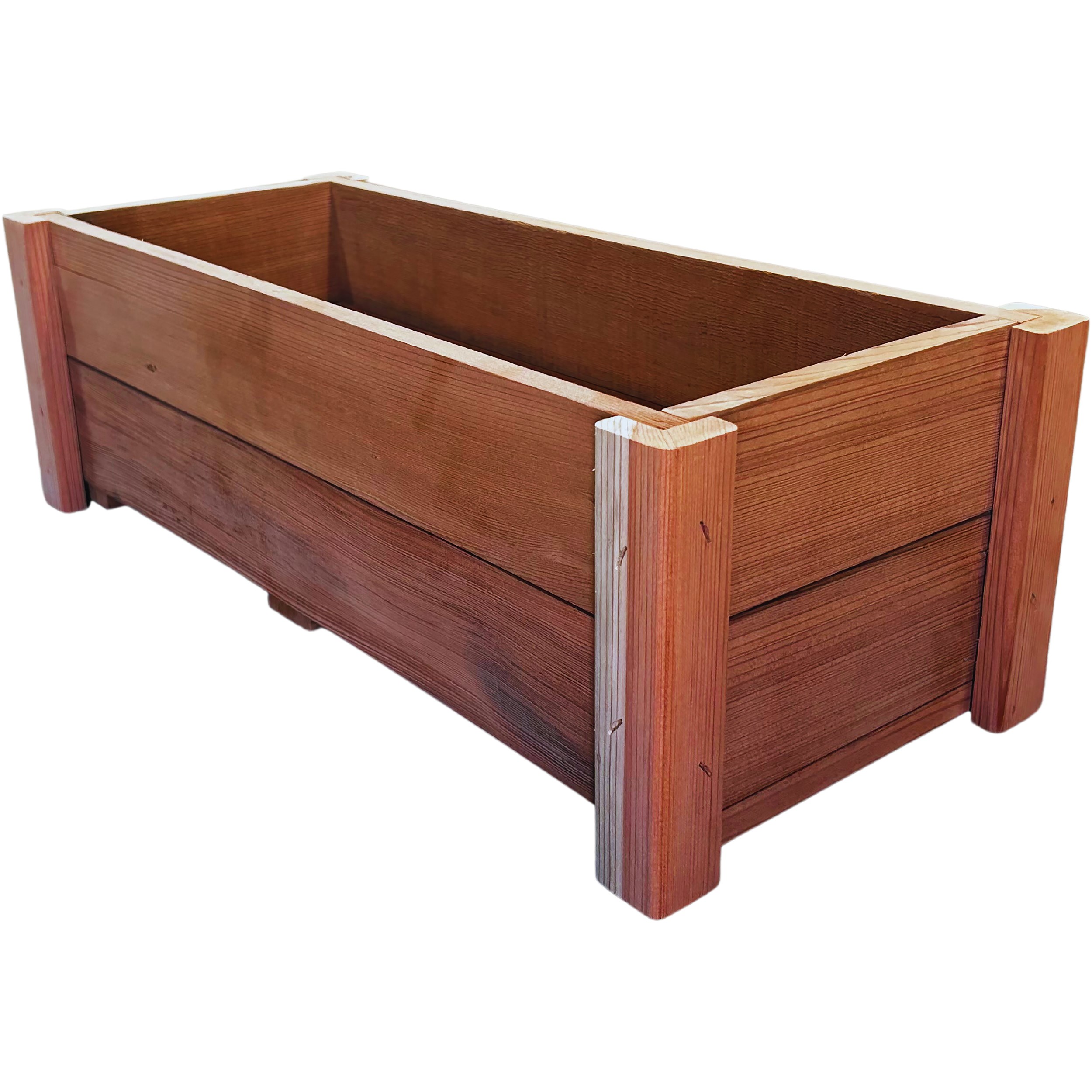 A&G 8"x10"x24" Redwood Formal Planter