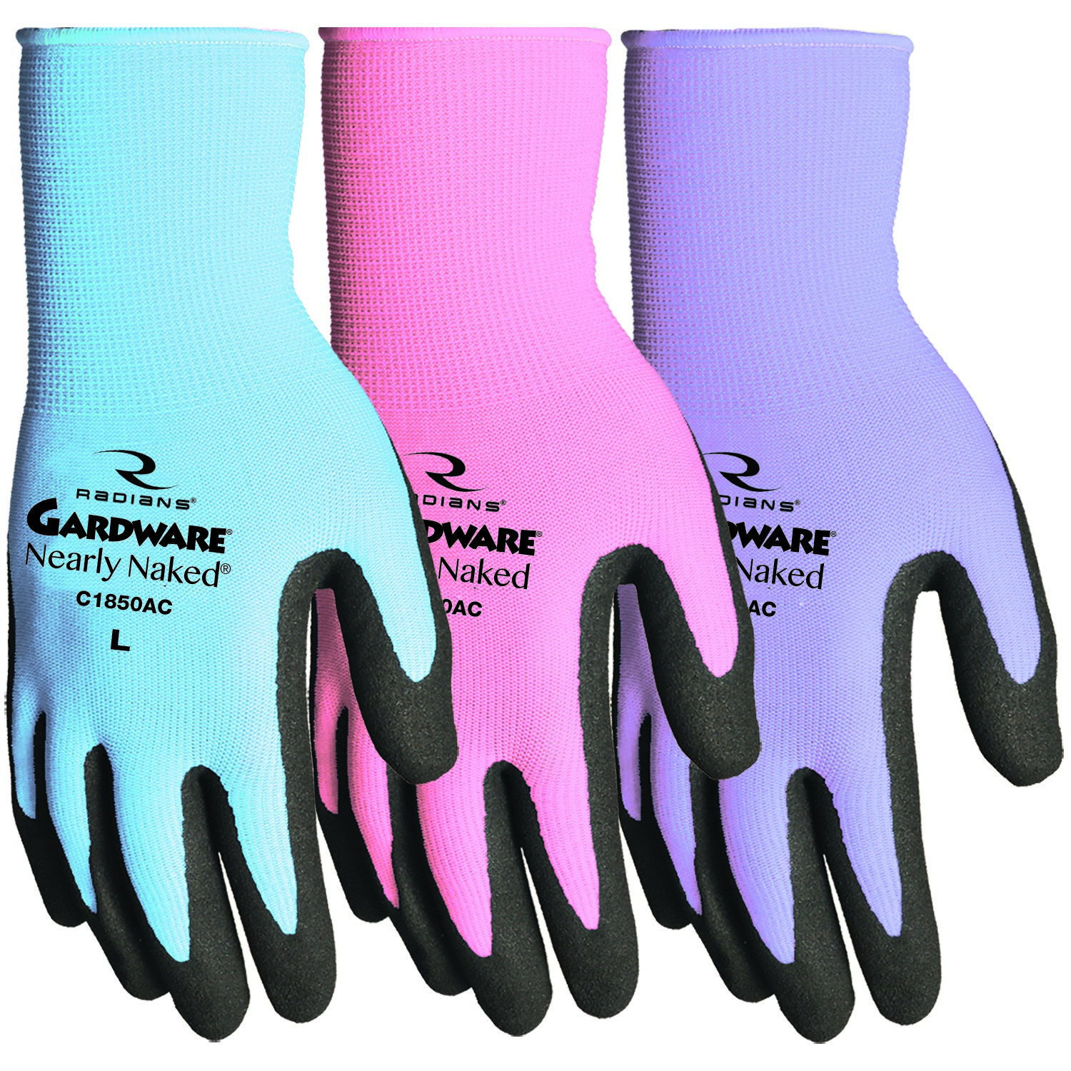 BGC Glove Gardware 18G Nearly Naked Nylon Sgl Nitrile M — priced per each; minimum 12; multiples of 12