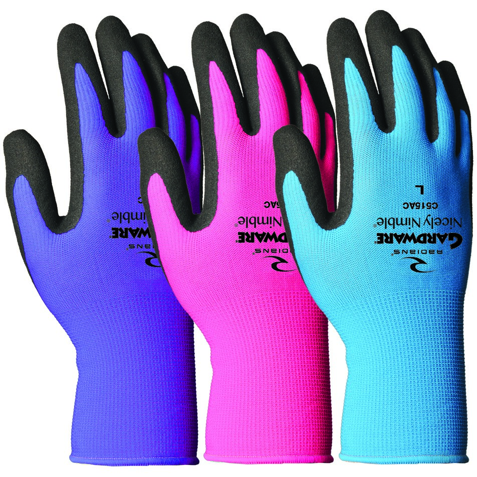 BGC Glove Gardware 15G Nicely Nimble Sgl Nitrile M — priced per each; minimum 12; multiples of 12