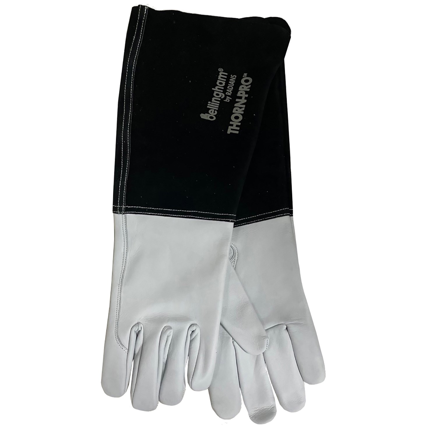BGC ThornPro Goatskin Gauntlet Glove Large White w/ Black Cuff — priced per each; minimum 6; multiples of 6
