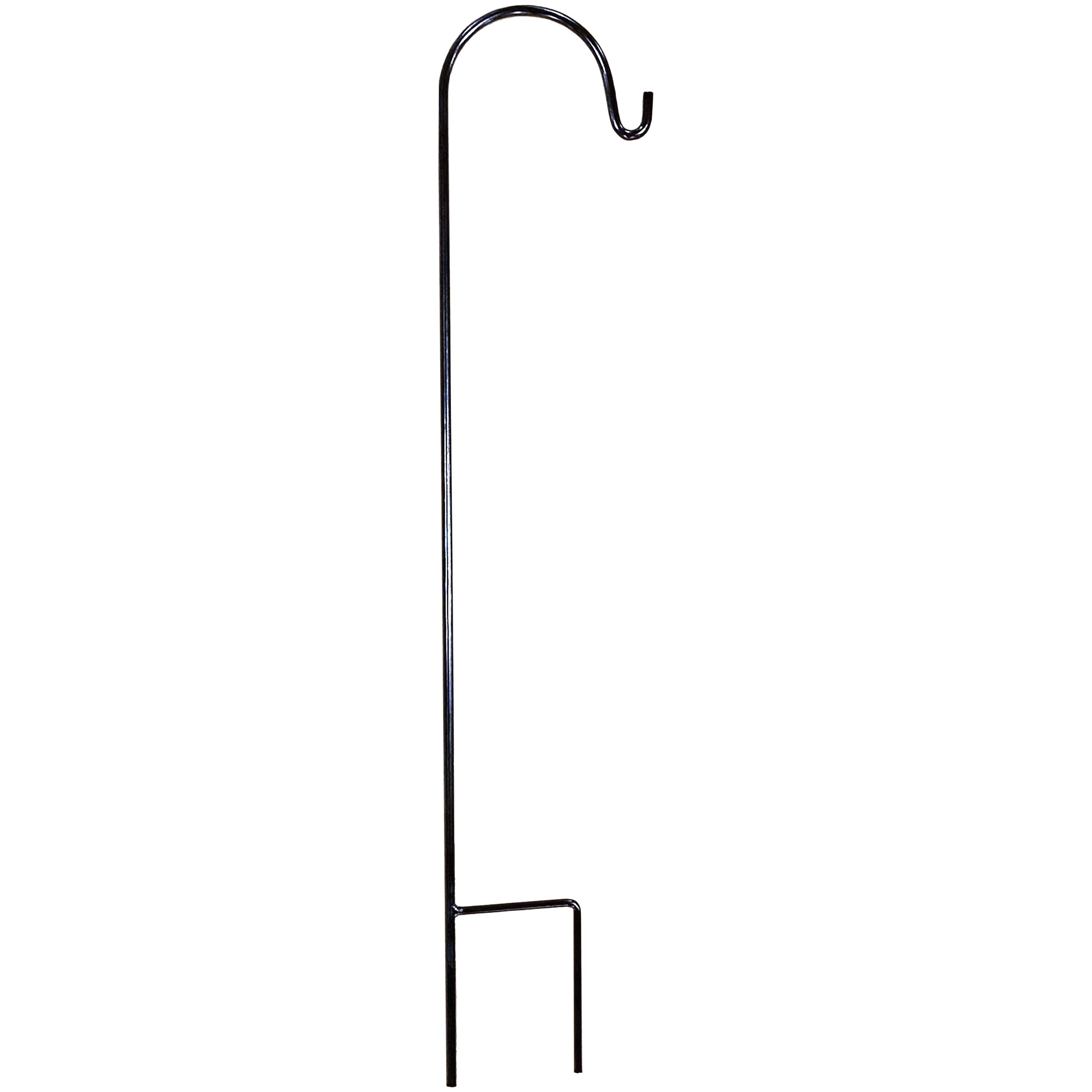 AGW 5/8" Heavy Duty 65" Short Single Shepherd Hook Black — priced per each; minimum 5; multiples of 5