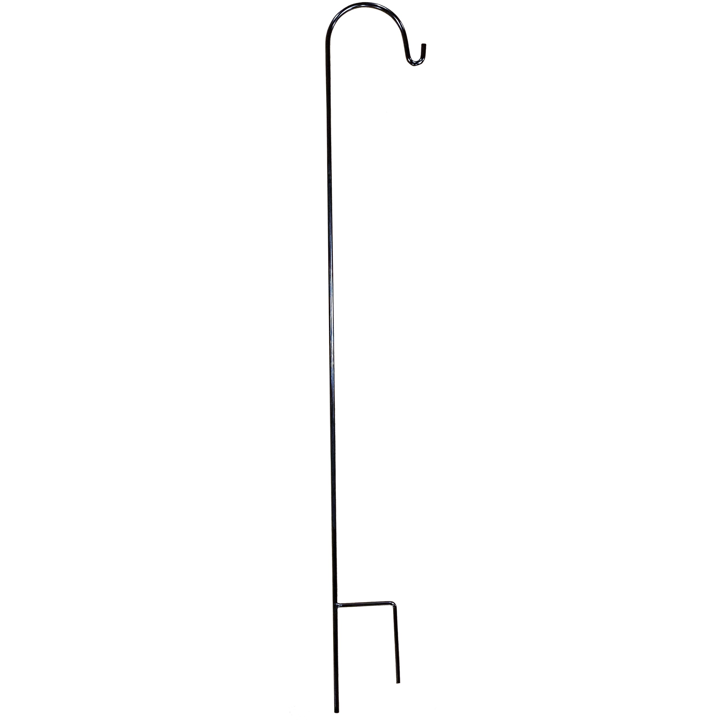 AGW 5/8" Heavy Duty 90" Tall Single Shepherd Hook Black — priced per each; minimum 5; multiples of 5