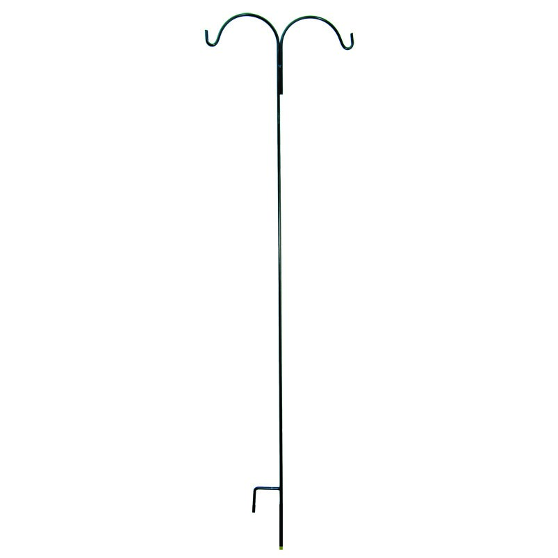 AGW 90"x24" Tall Double Shepherd Hook Black — priced per each; minimum 10; multiples of 10