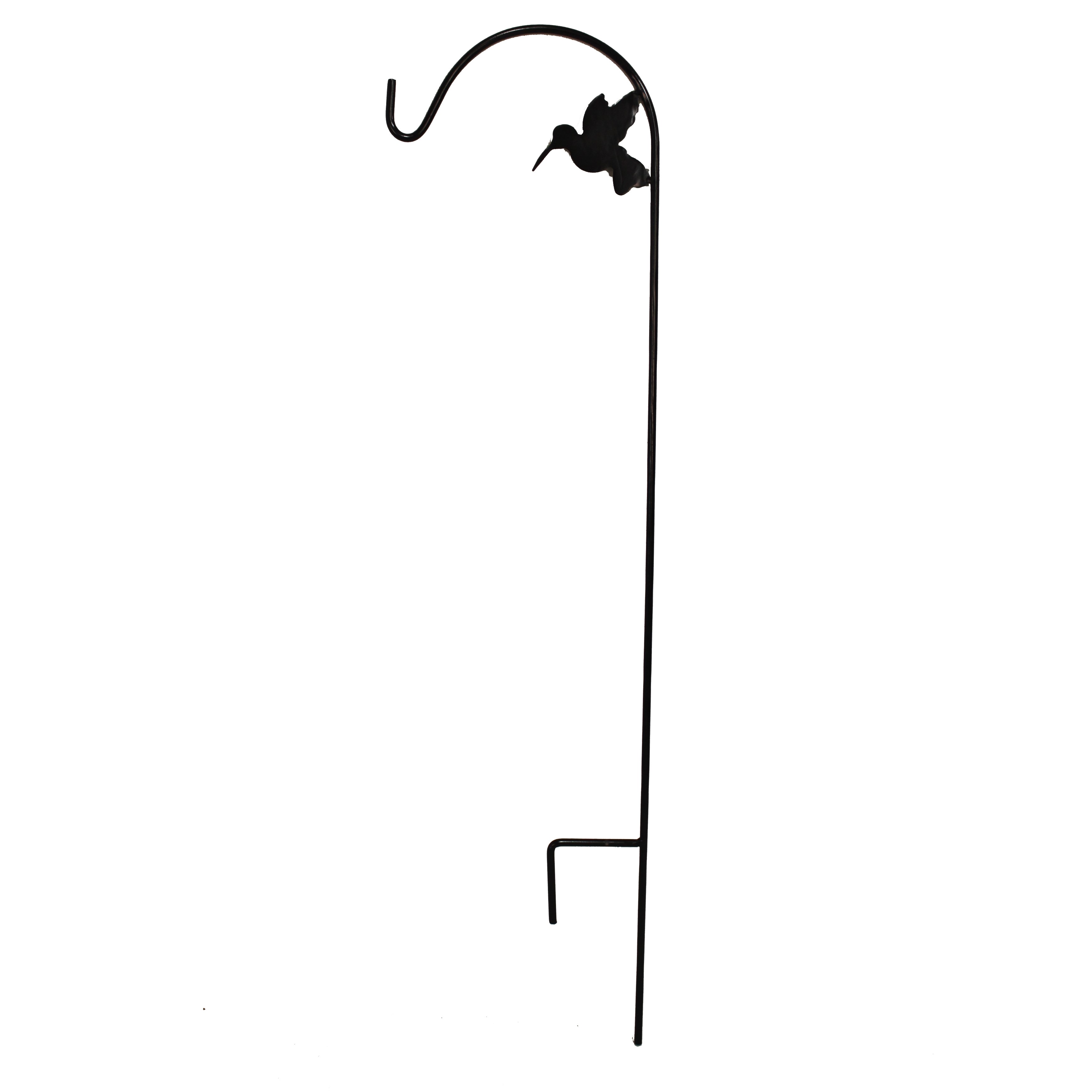 AGW 70"X12" Tall Floral Basket Hanger Hummingbird Black — priced per each; minimum 10; multiples of 10
