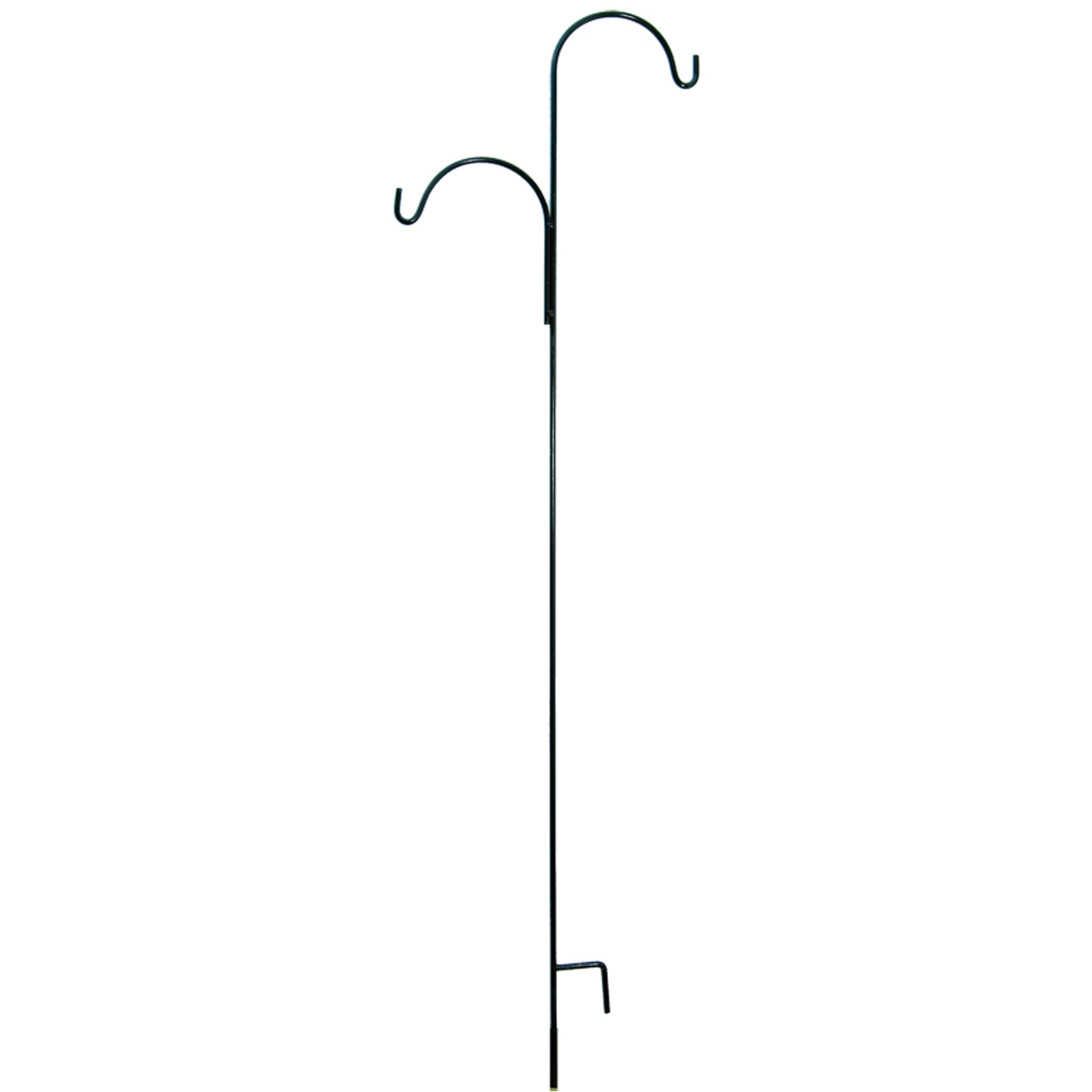 AGW 90"x24" Tall Offset Double Shepherd Hook Black — priced per each; minimum 10; multiples of 10