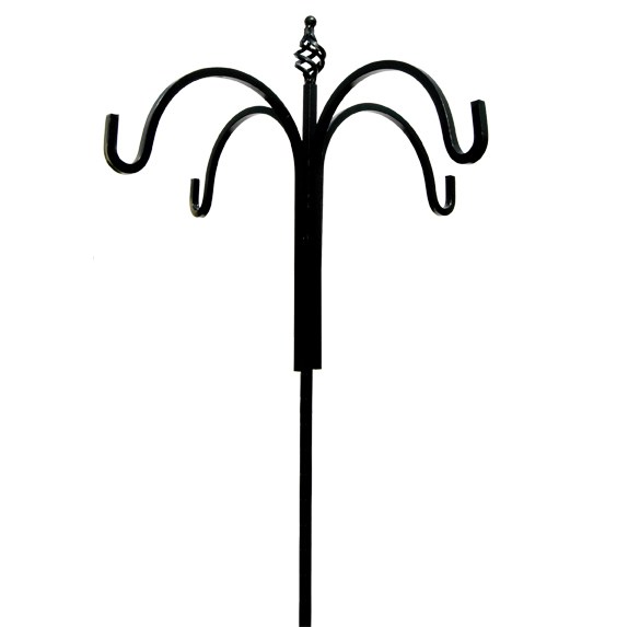 AGW 90"x24" Tall 4 Hook Spiral Twist Black — priced per each; minimum 5; multiples of 5