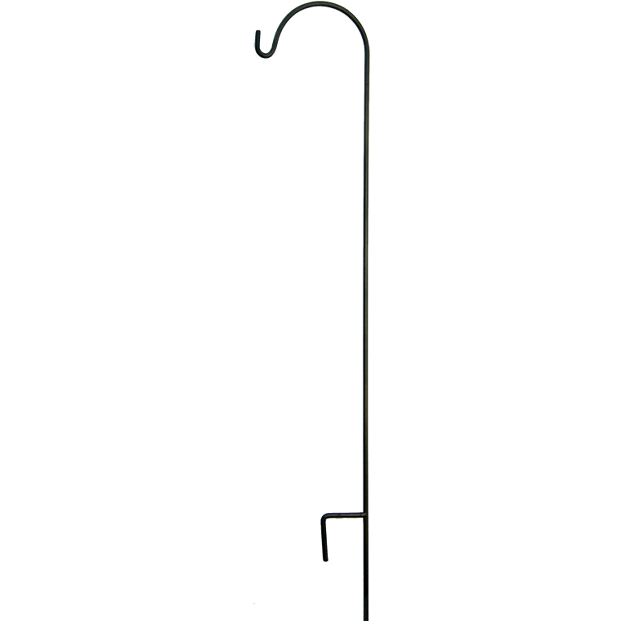 AGW 90"x12" Tall Single Shepherd Hook Black — priced per each; minimum 10; multiples of 10