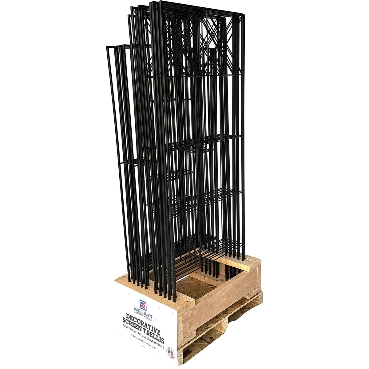AGW 20pc UrbanGarden Screen Trellis Pallet Matte Black