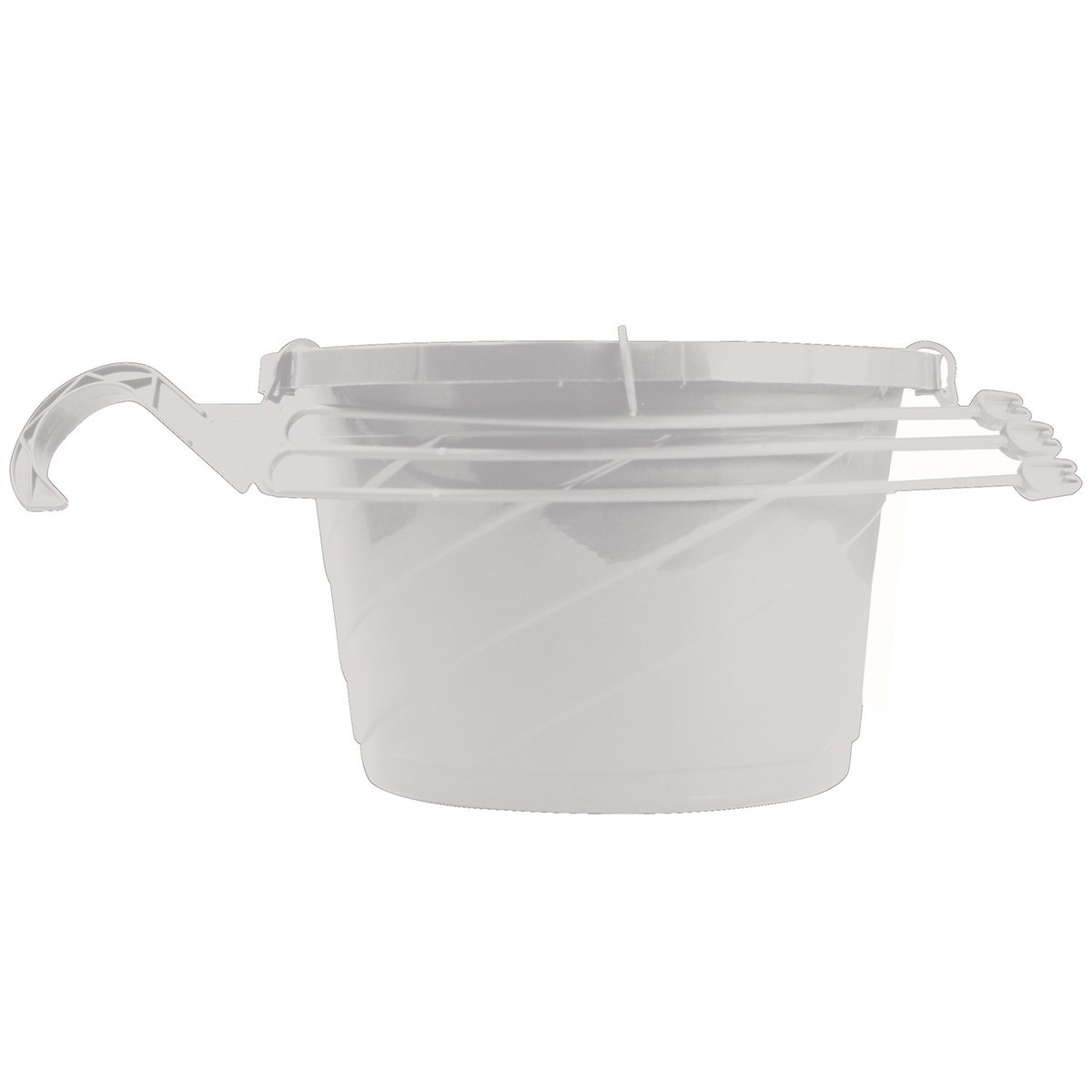 HC 10" Euro Swirl Hanging Basket White Akro Mils — priced per each; minimum 12; multiples of 12