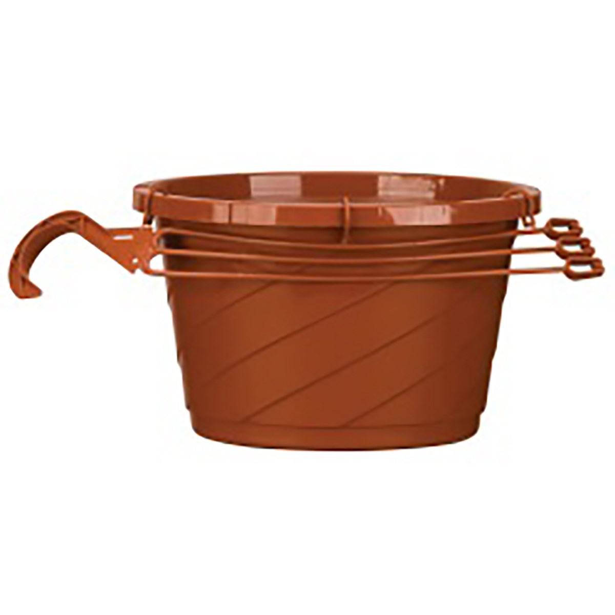 HC 10" Euro Swirl Hanging Basket Clay Akro Mils — priced per each; minimum 12; multiples of 12