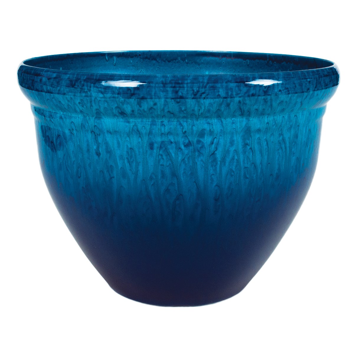 HC 9" Pizzazz Planter Admiral Blue Drip