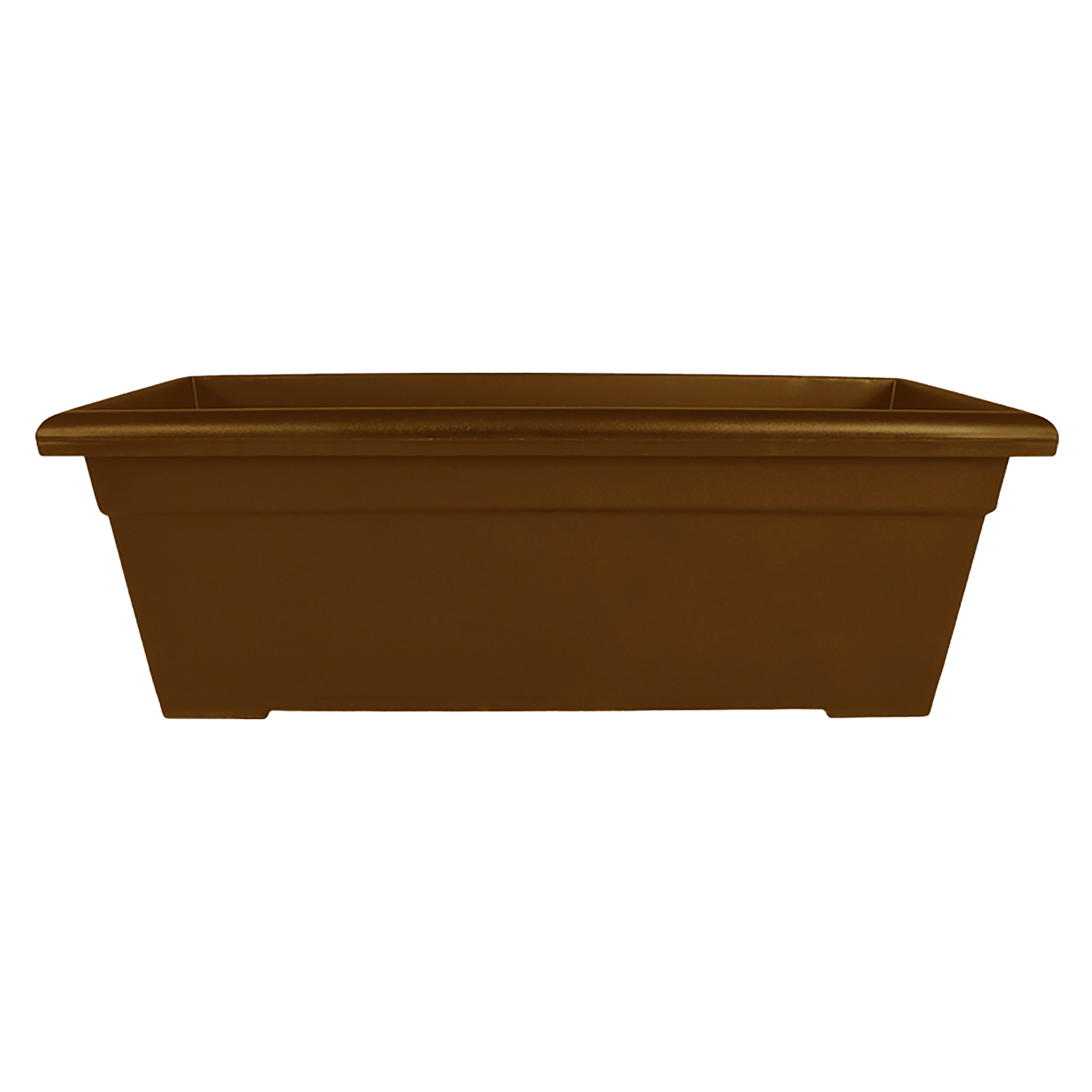 HC 28" Romana Deck Planter Chocolate Akro Mils — priced per each; minimum 5; multiples of 5