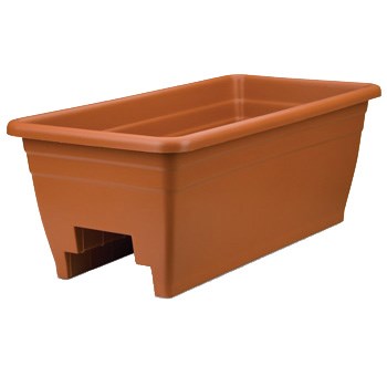 HC 24" Deck Rail Box Planter Clay — priced per each; minimum 5; multiples of 5