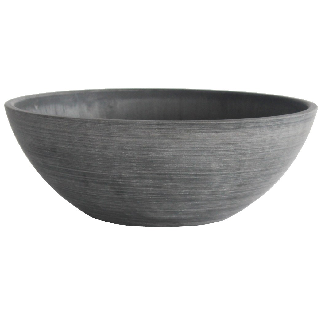 Algreen Valencia 10"x3.75" Bowl Charcoal — priced per each; minimum 16; multiples of 16