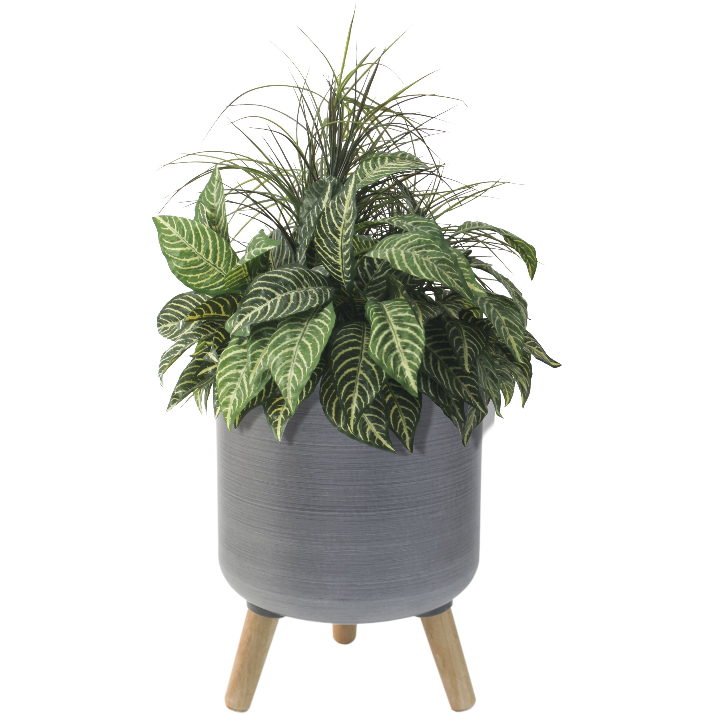 Algreen Modena 10.8" Stand Planter Brushed Gray — priced per each; minimum 4; multiples of 4