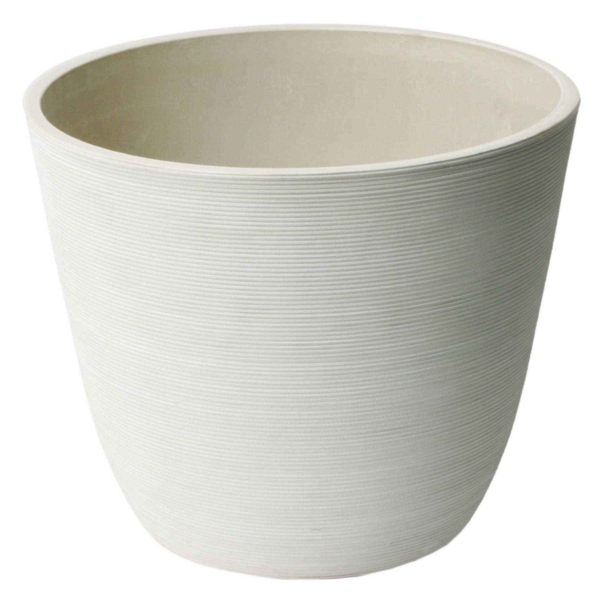 Algreen Valencia 14"x11" Round Ribbed Whitesand — priced per each; minimum 6; multiples of 6