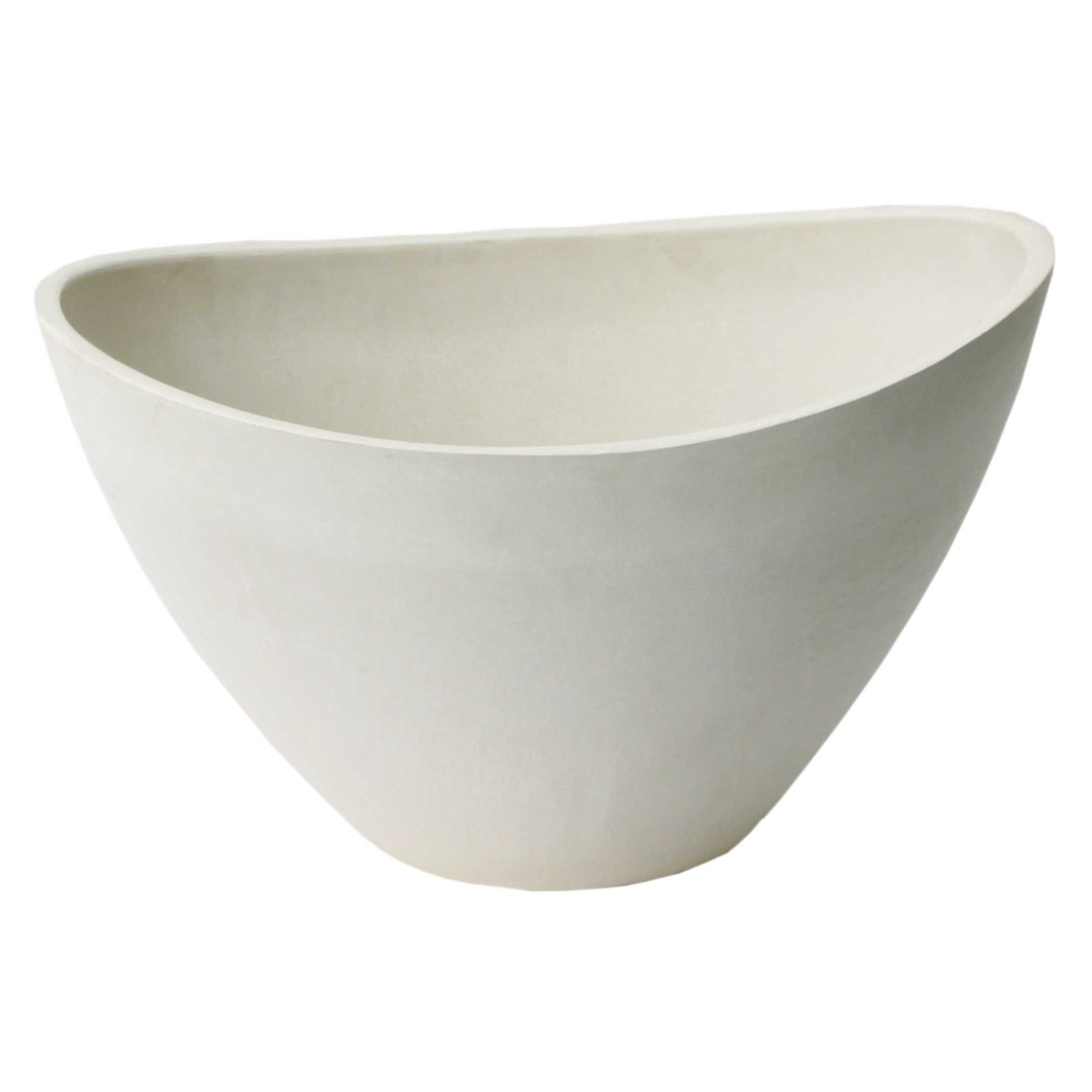 Algreen Valencia 16"D 12"x10" Wave Whitestone — priced per each; minimum 7; multiples of 7