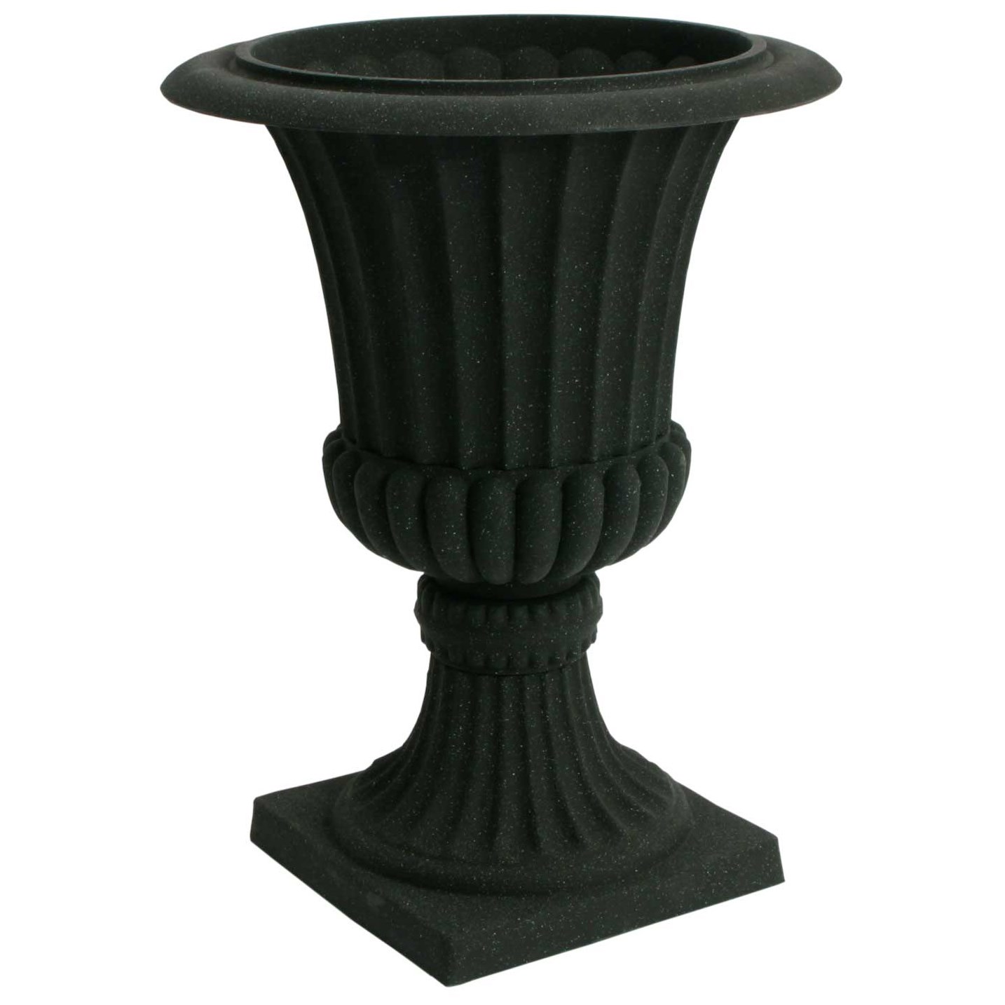 Algreen Acerra Rustic 21" Urn Black Stucco — priced per each; minimum 2; multiples of 2