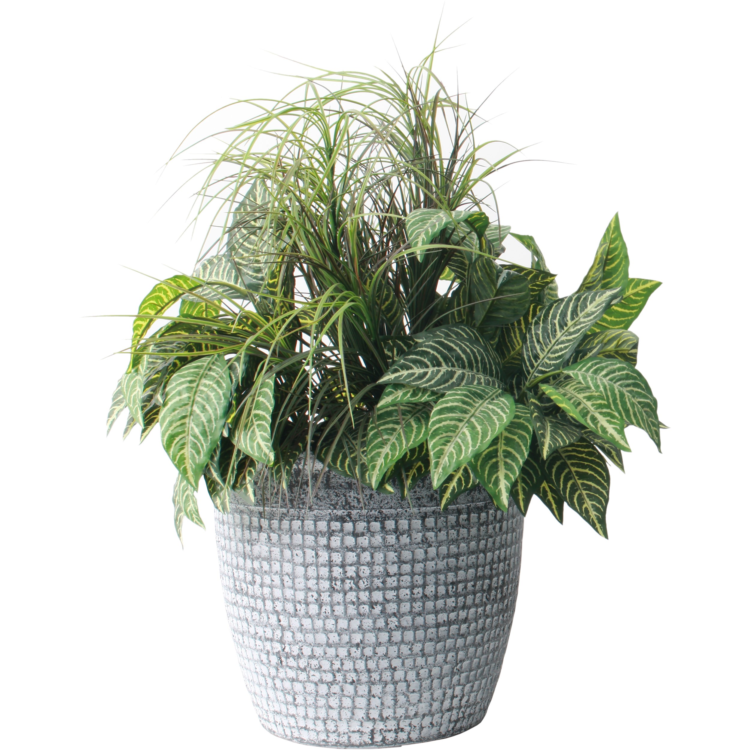 Algreen Acerra 16"x14" Mosaic Planter Concrete — priced per each; minimum 2; multiples of 2