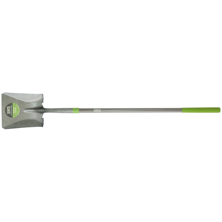 Ames Digging Shovel Long Handle Square Point Fiberglass Handle 15Yr — priced per each; minimum 6; multiples of 6