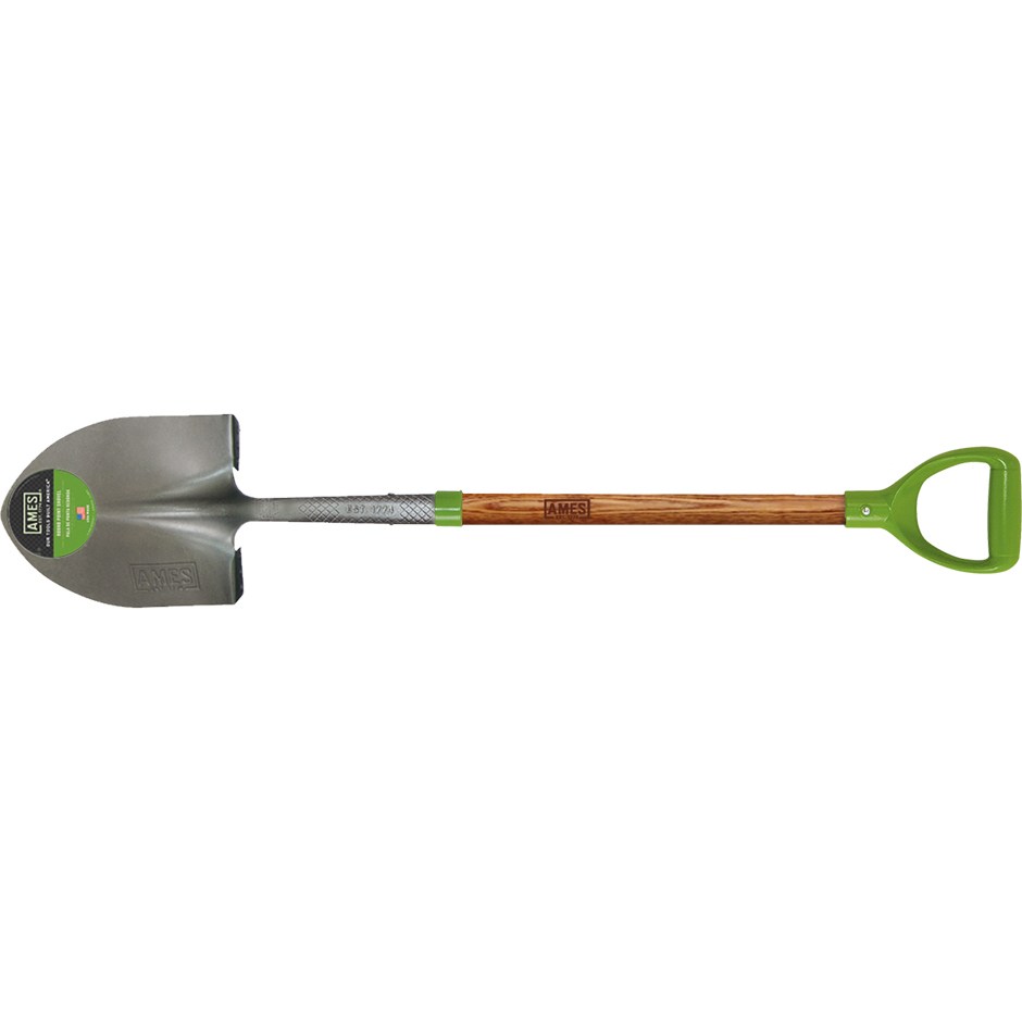Ames Digging Shovel Round Point Ash D-Handle 15Yr — priced per each; minimum 6; multiples of 6