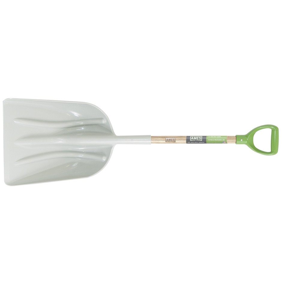 Ames #12 ABS Poly Scoop Ash D-Handle 15Yr — priced per each; minimum 6; multiples of 6